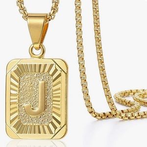 Letter J Initial Necklace - Adjustable Length
